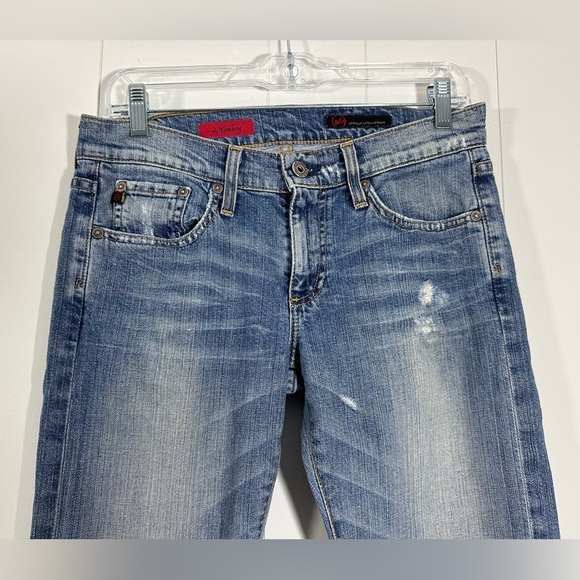 AG Adriano Goldschmied Jeans Women Sz 27R The Tomboy Distressed USA Low Rise Y2K - Picture 2 of 16
